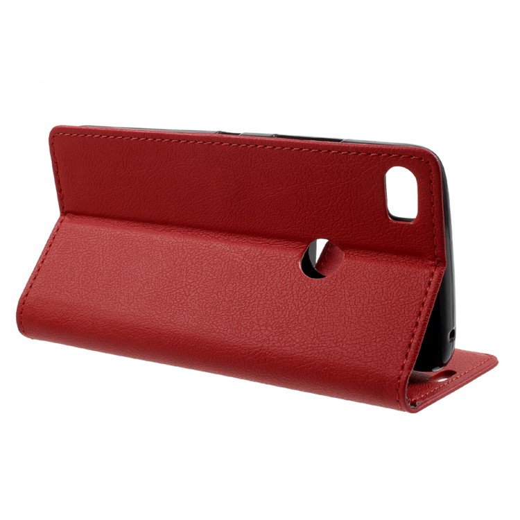 Stand Wallet PU Leather Case Phone Accessory for Alcatel Idol 5 - Red-4