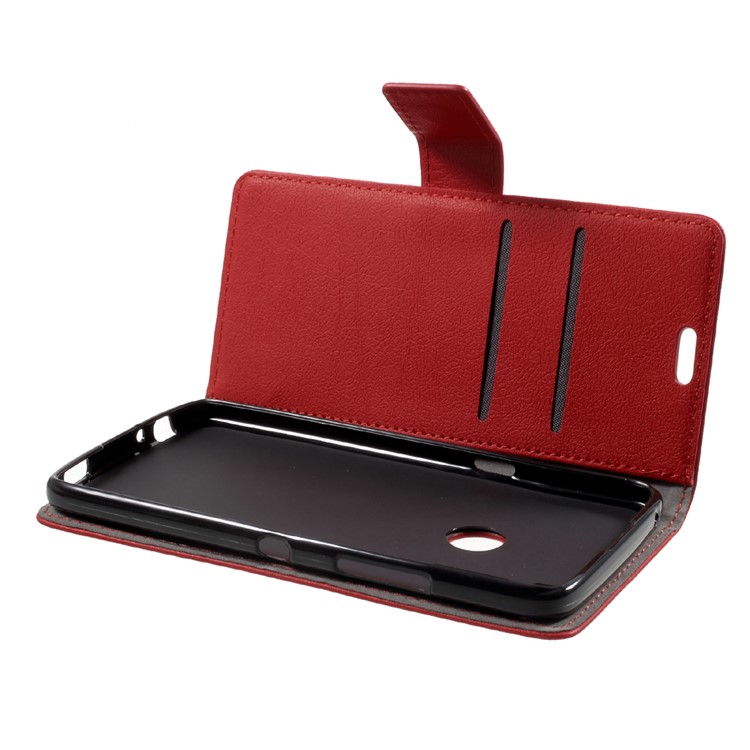 Stand Wallet PU Leather Case Phone Accessory for Alcatel Idol 5 - Red-5
