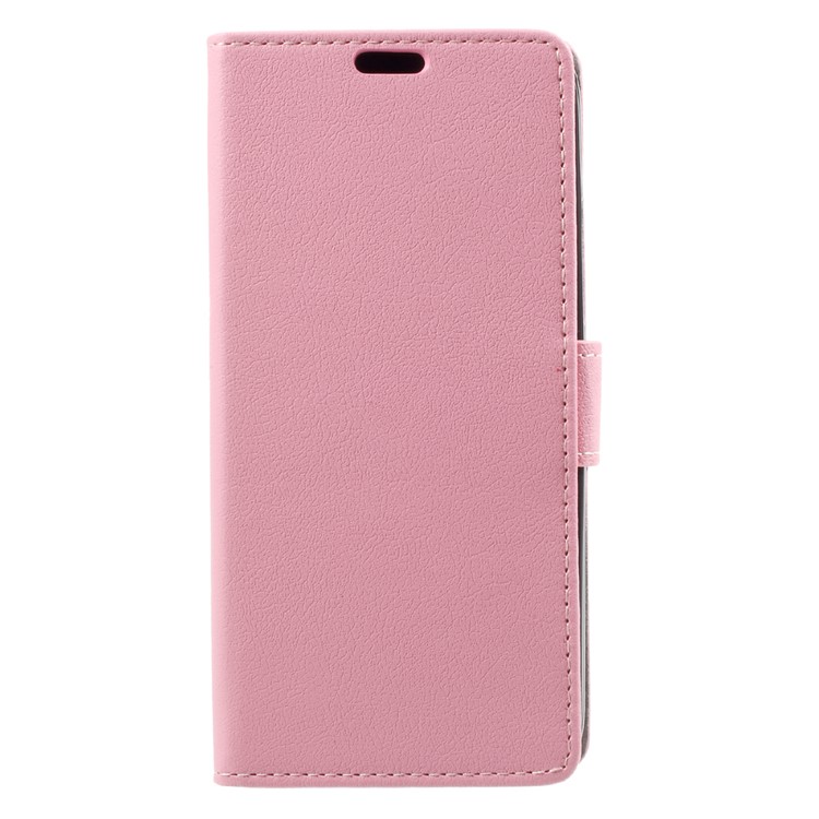 Flip Stand Wallet PU Leather Case Accessory for Alcatel Idol 5 - Pink-1