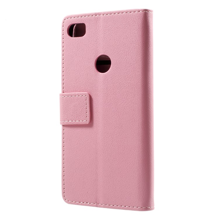 Flip Stand Wallet PU Leather Case Accessory for Alcatel Idol 5 - Pink-2