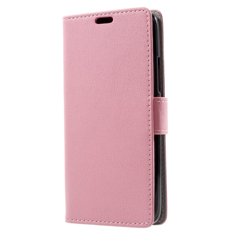 Flip Stand Wallet PU Leather Case Accessory for Alcatel Idol 5 - Pink-3