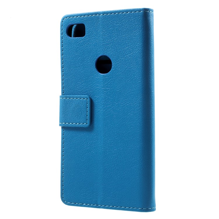 Stand Wallet PU Leather Mobile Phone Case for Alcatel Idol 5 - Blue-2