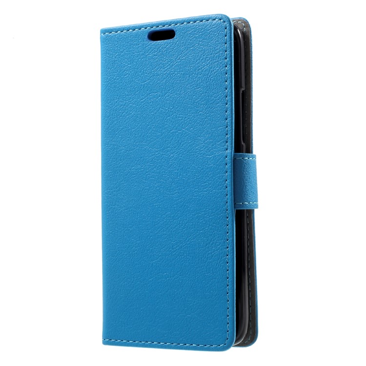 Stand Wallet PU Leather Mobile Phone Case for Alcatel Idol 5 - Blue-3