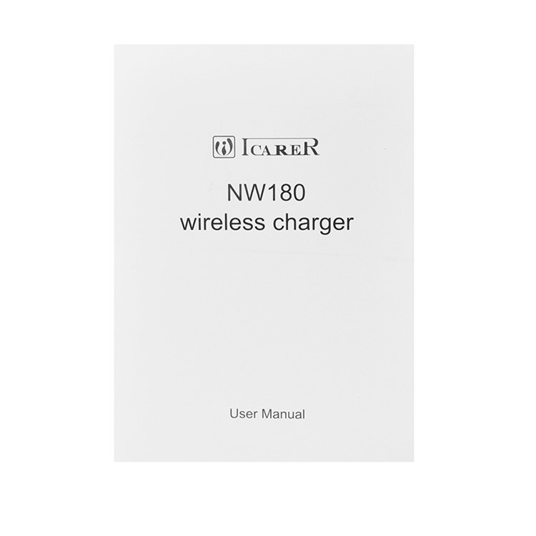 ICARER NW180F Genuine Leather Coated Plastic QI Wireless Charger Support Fast Charge for Samsung Galaxy S7 - Black-11