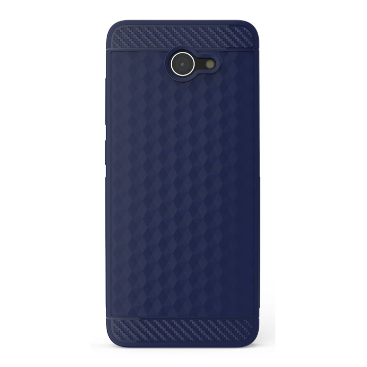 IVSO 3D Design Carbon Fiber Silicone Phone Casing for Alcatel A30 - Blue-5