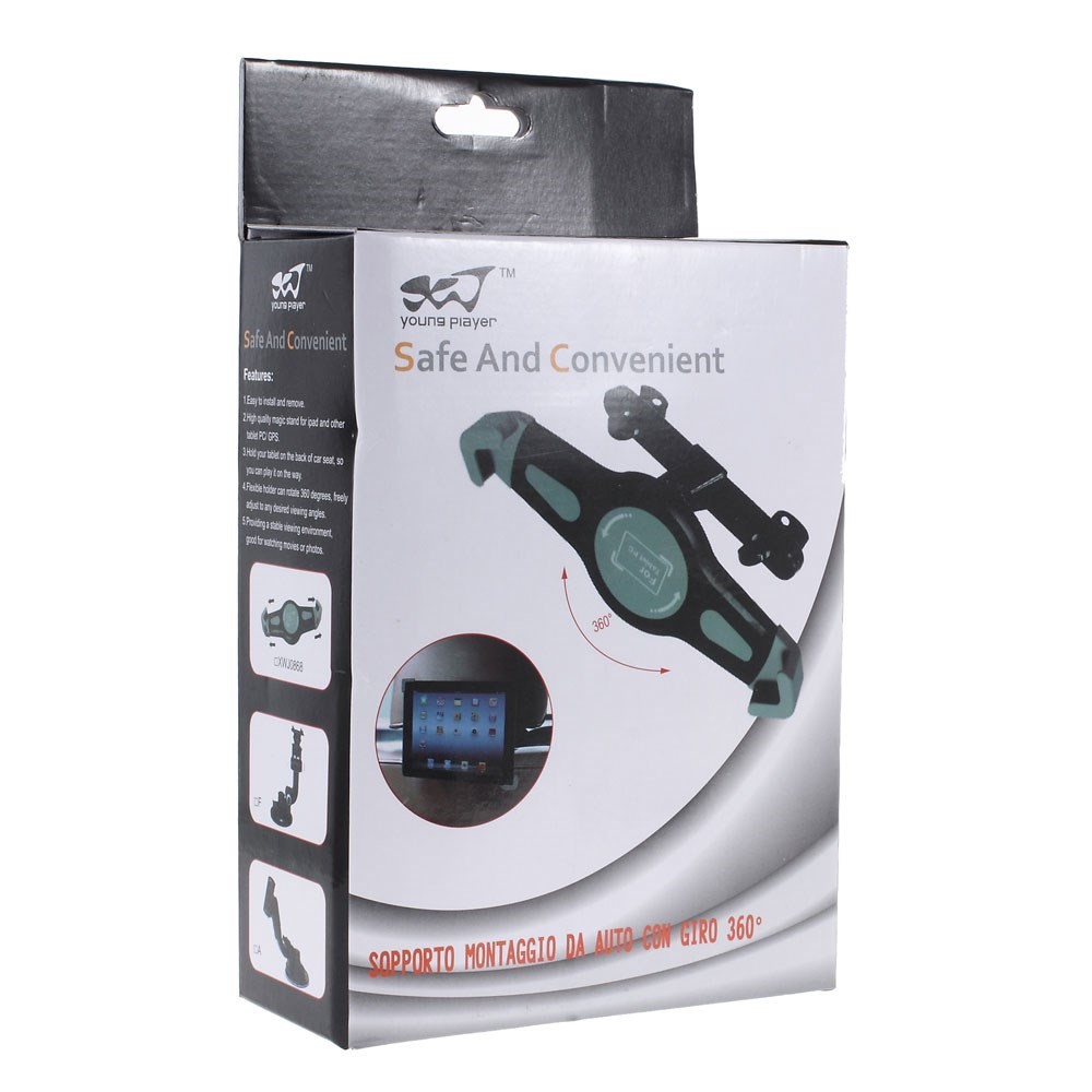 Universal 360 Rotation Suction Cup Car Mount Holder for iPad Samsung ASUS Tabs XWJ0868A, Width: 18-30cm-9