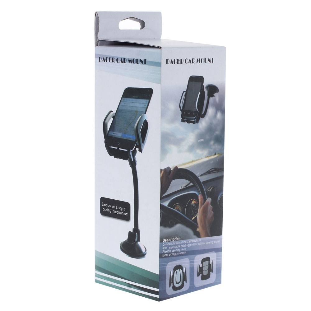 360 Degree Swivel Suction Cup Car Mount Holder for iPhone Samsung Sony Huawei etc, Width: 4.5-9.5cm Model: S050-9