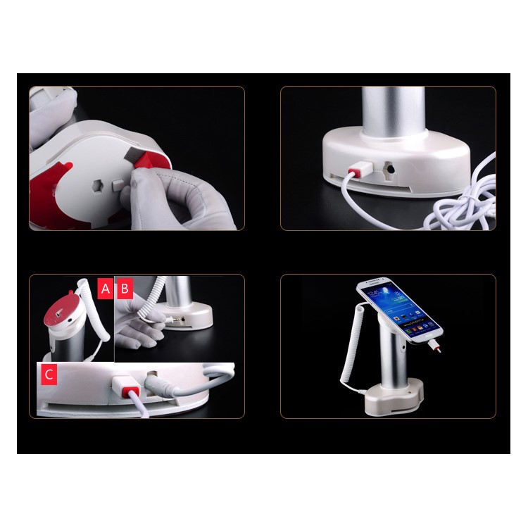 Anti-Theft Security Telescopic Mobile Phone Display Stand Holder Unit with Remote Control A32 - UK Plug-2