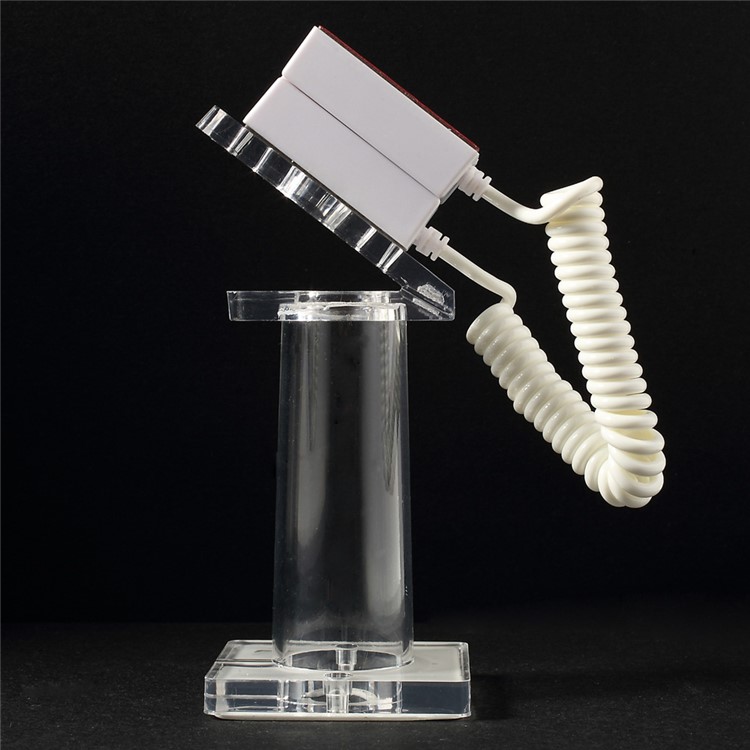 Anti-theft Security Mobile Phone Display Stand Holder with 70cm Spring Wire - Transparent-2