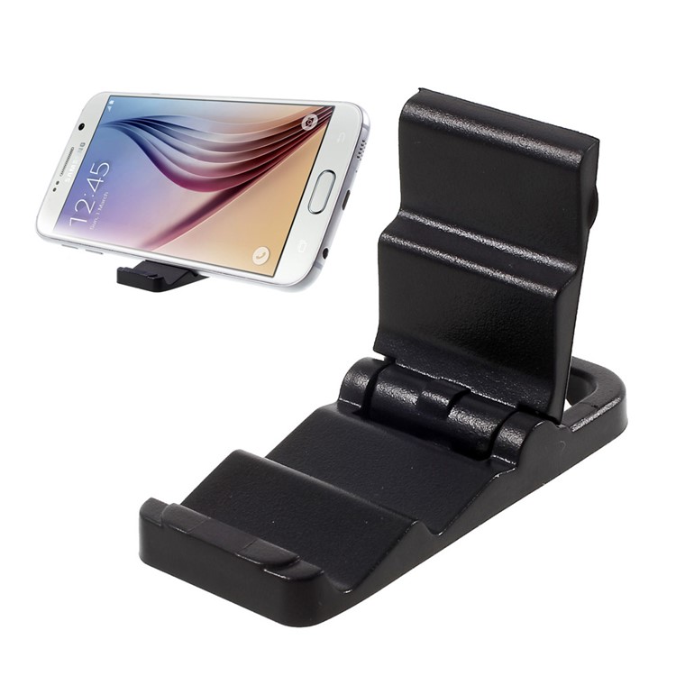 Folding Mini Desk Table Adjustable Stand Holder for iPhone Samsung Sony HTC Smartphone - Black-1