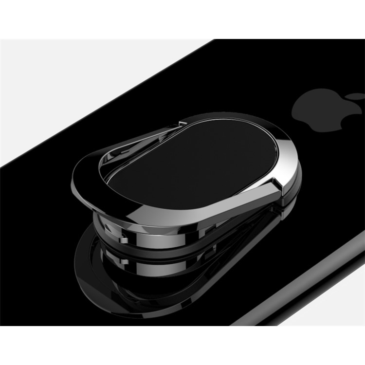 Magnetic Bracket Rotary Finger Grip Ring Desktop Stand for iPhone 7, Samsung Note 8 - Black-15