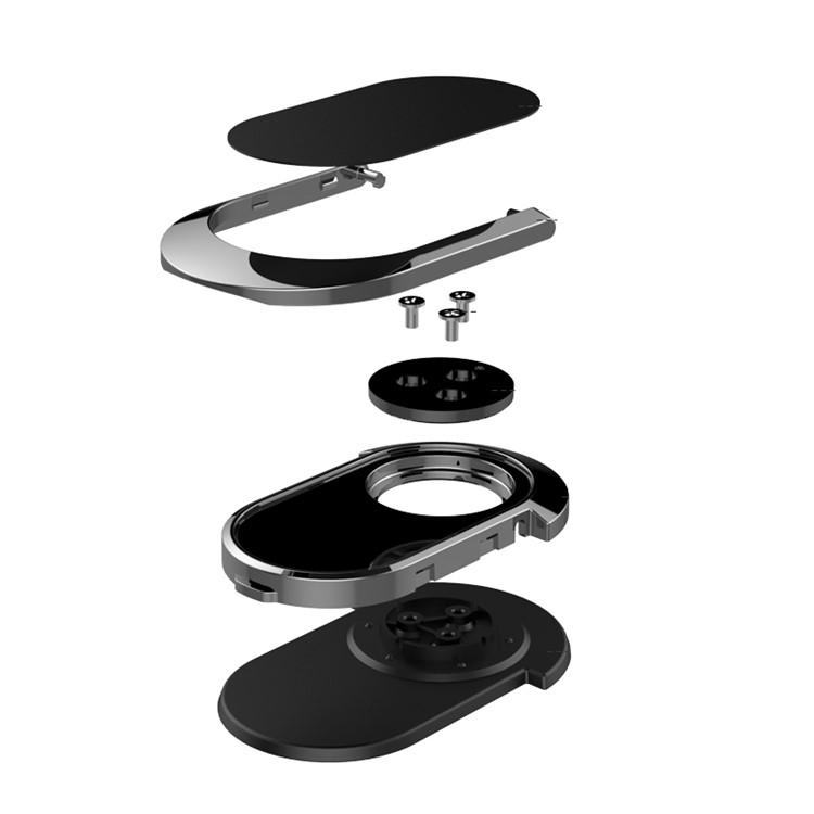 Magnetic Bracket Rotary Finger Grip Ring Desktop Stand for iPhone 7, Samsung Note 8 - Black-6