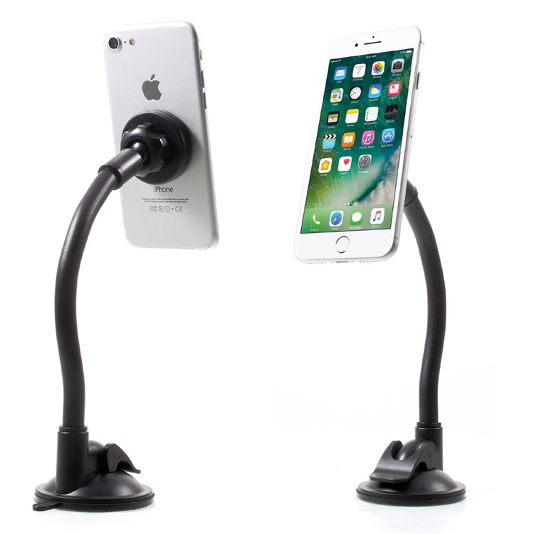 HX-M-X36 Universal Magnetic Car Windshield Suction Cup Mount Stand - Black-1