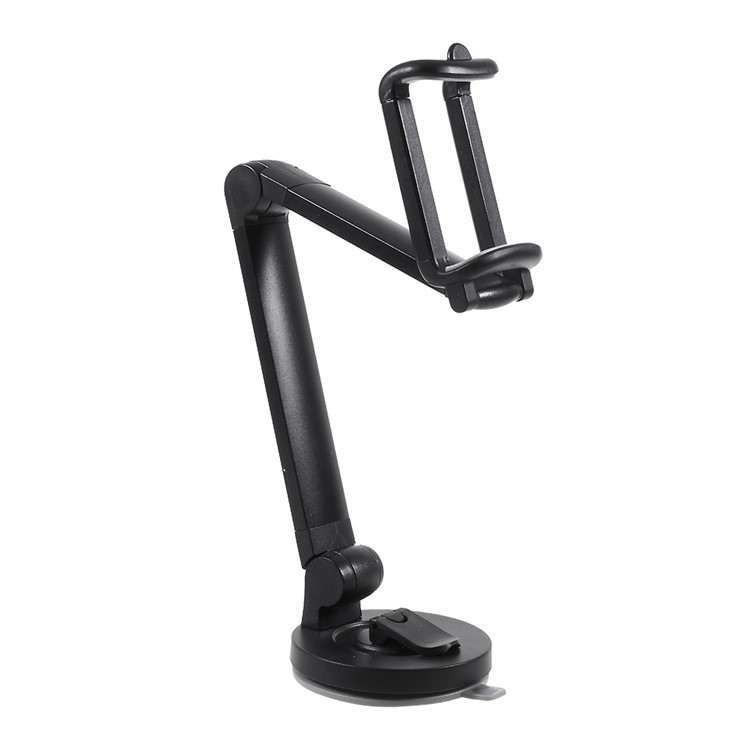 Suction Cup Folding Desktop Phone Holder Car Mount for iPhone 7, Clamp Width: 5.5-8.5cm - Black-4