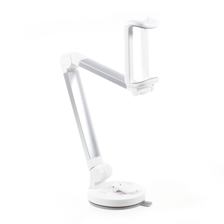 Foldable Suction Cup Car / Desktop Phone Holder Mount for iPhone 7, Clamp Width: 5.5-8.5cm - Silver Color-4