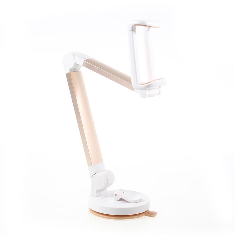 Foldable Suction Cup Car / Desktop Phone Bracket Stand for iPhone 7, Clamp Width: 5.5-8.5cm - Gold Color-5