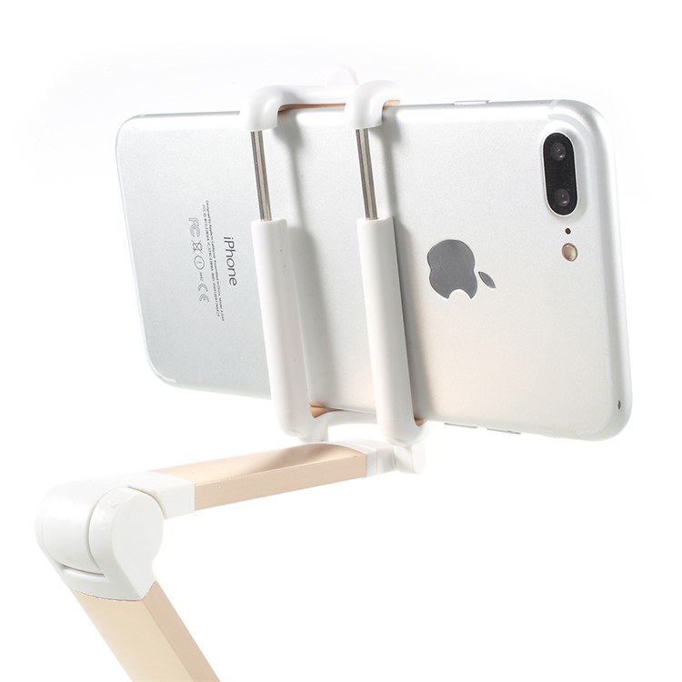 Foldable Suction Cup Car / Desktop Phone Bracket Stand for iPhone 7, Clamp Width: 5.5-8.5cm - Gold Color-7