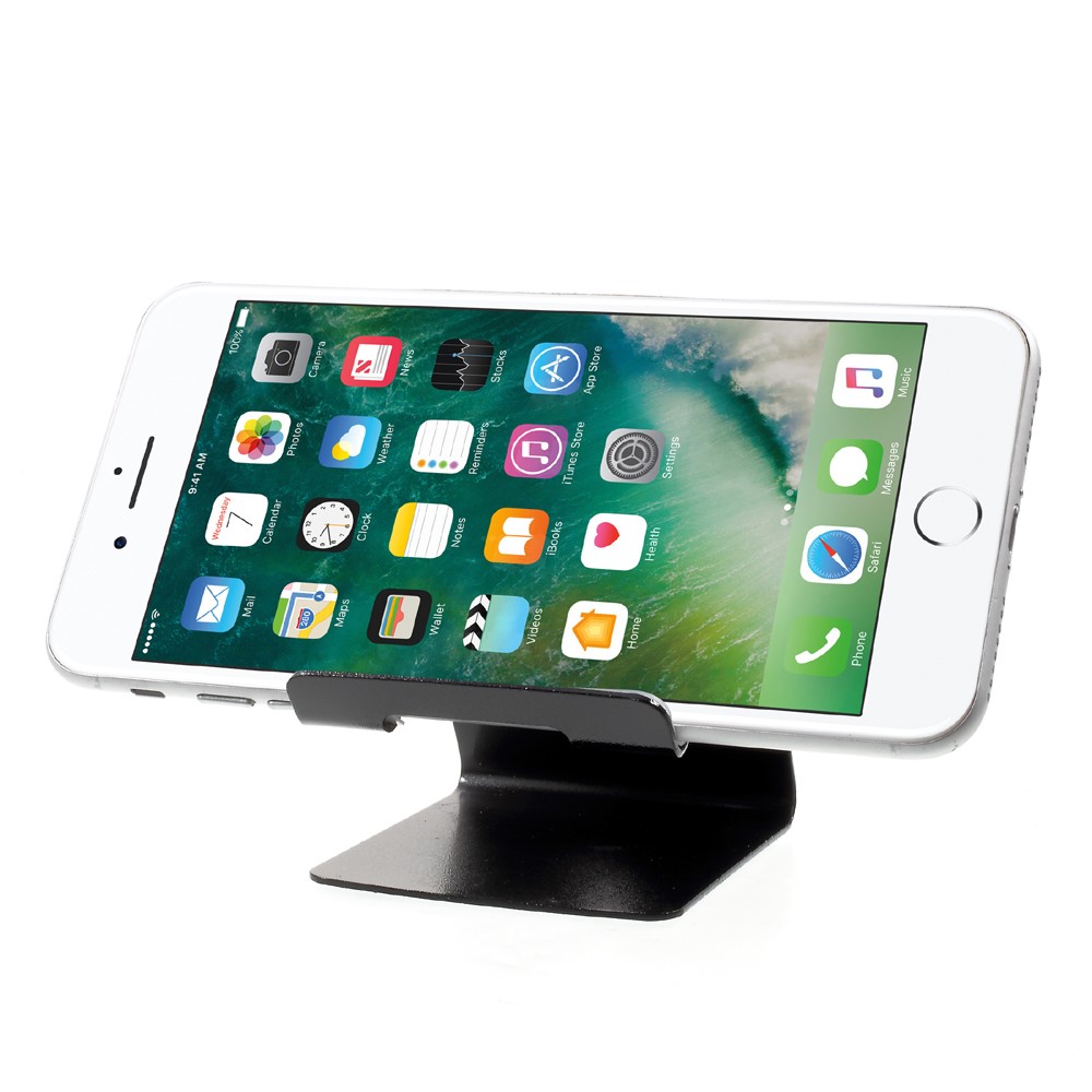 Suporte De Suporte De Mesa De Alumínio De Alumínio Universal Para Iphone Samsung Huawei - Preto-2