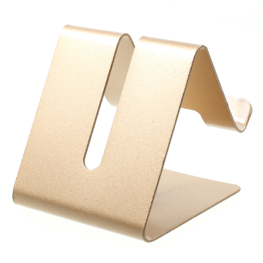 Universal Aluminum Alloy Desktop Bracket Stand for iPhone Samsung Huawei - Gold Color-6
