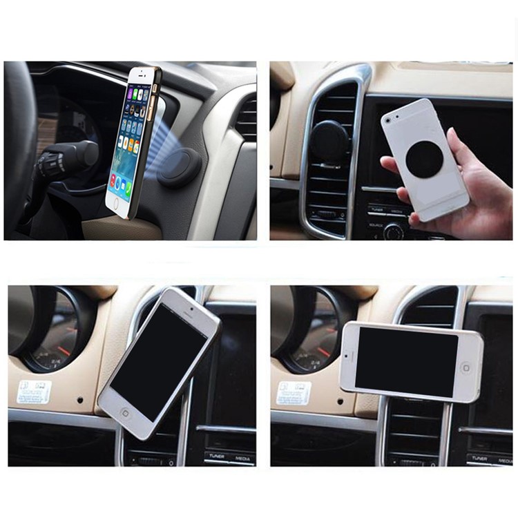 CS01 Universal Flat Stick-on Dashboard Magnetic Car Mount Holder for iPhone 8, Samsung Note 8 etc. - Black-8