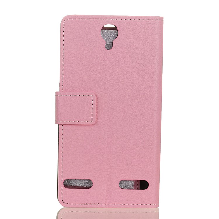 For ZTE Blade L7 Wallet Stand PU Leather Mobile Phone Cover - Pink-2