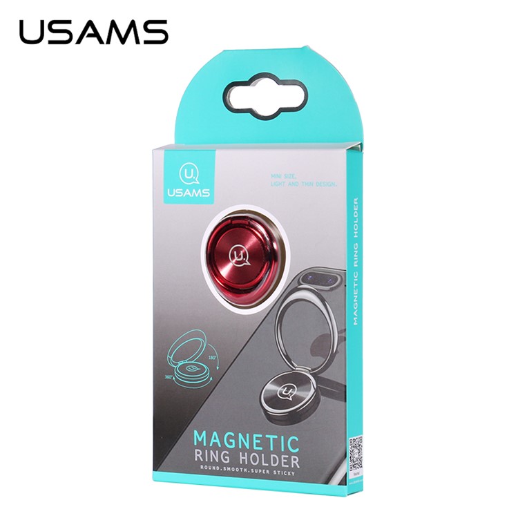 USAMS US-ZJ024 360 Degree Rotary Universal Magnetic Finger Grip Ring Holder Phone Bracket - Black-13