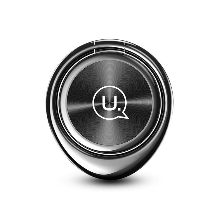USAMS US-ZJ024 360 Degree Rotary Universal Magnetic Finger Grip Ring Holder Phone Bracket - Black-2
