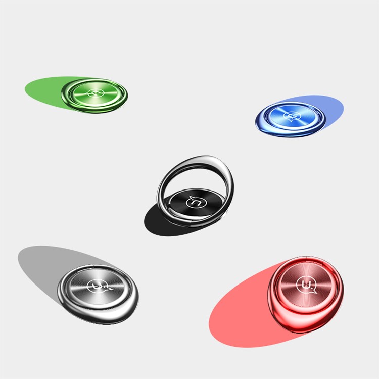 USAMS US-ZJ024 Free Rotary Universal Magnetic Finger Grip Ring Holder Phone Desktop Mount - Silver Color-3