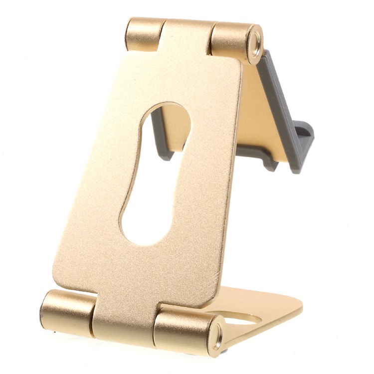 Foldable Desktop Tablet Stand Mobile Cell Phone Holder Cradle Mount - Gold Color-10