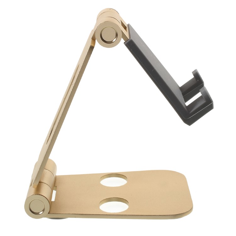 Foldable Desktop Tablet Stand Mobile Cell Phone Holder Cradle Mount - Gold Color-11