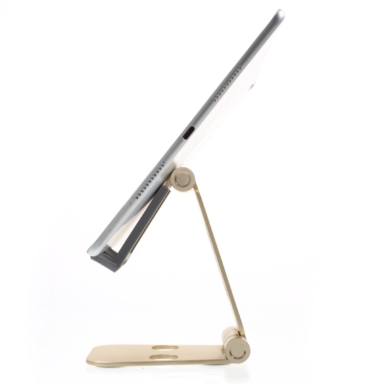 Foldable Desktop Tablet Stand Mobile Cell Phone Holder Cradle Mount - Gold Color-5