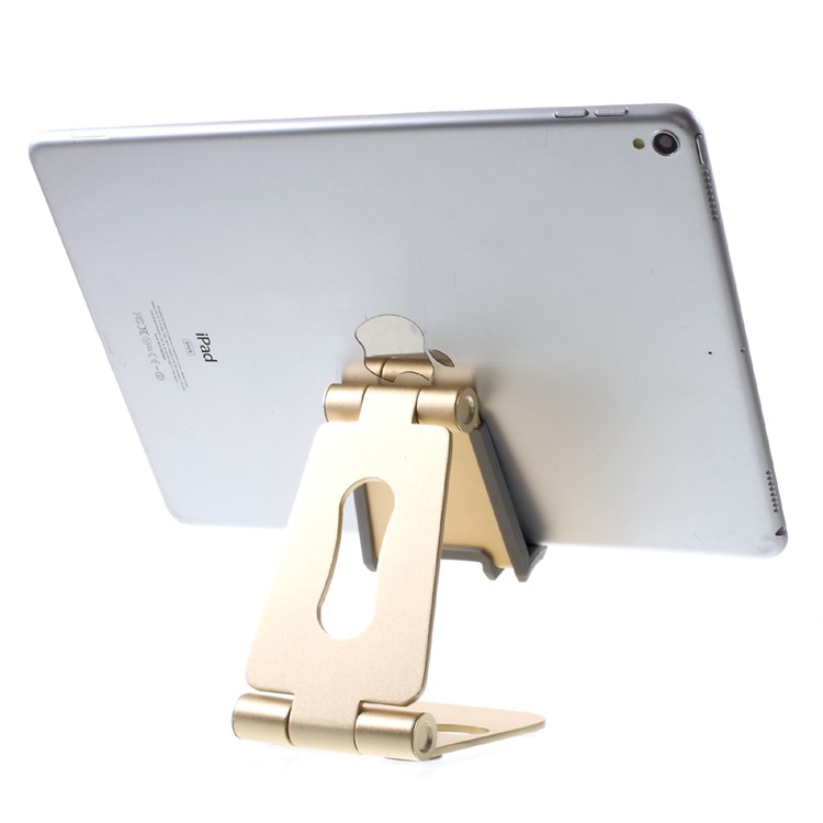Foldable Desktop Tablet Stand Mobile Cell Phone Holder Cradle Mount - Gold Color-6