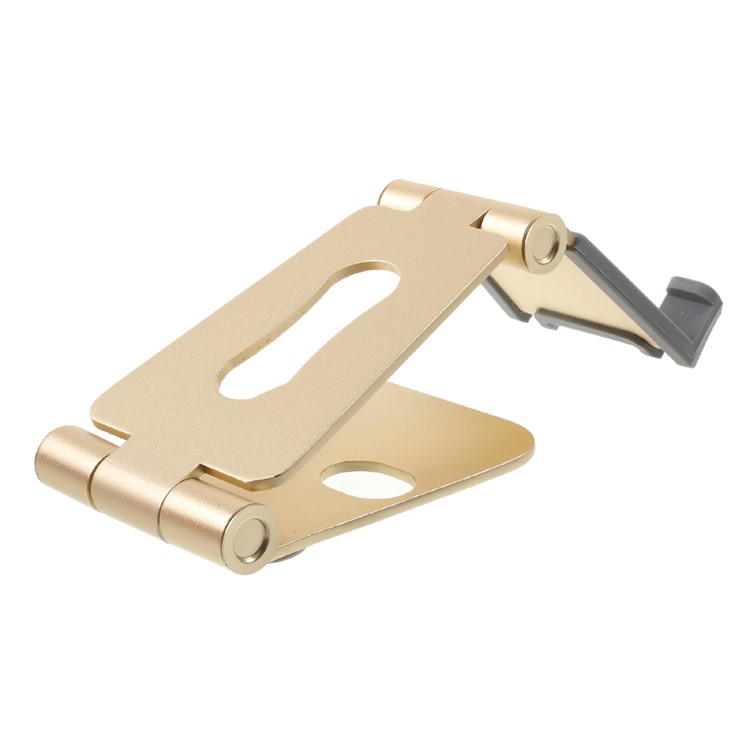 Foldable Desktop Tablet Stand Mobile Cell Phone Holder Cradle Mount - Gold Color-8