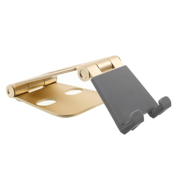 Foldable Desktop Tablet Stand Mobile Cell Phone Holder Cradle Mount - Gold Color-9