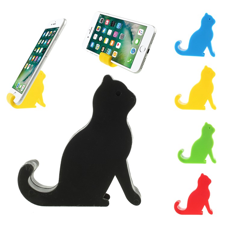 Universal Cat Pattern Plastic Desktop Holder Stand for iPhone Samsung Huawei-1