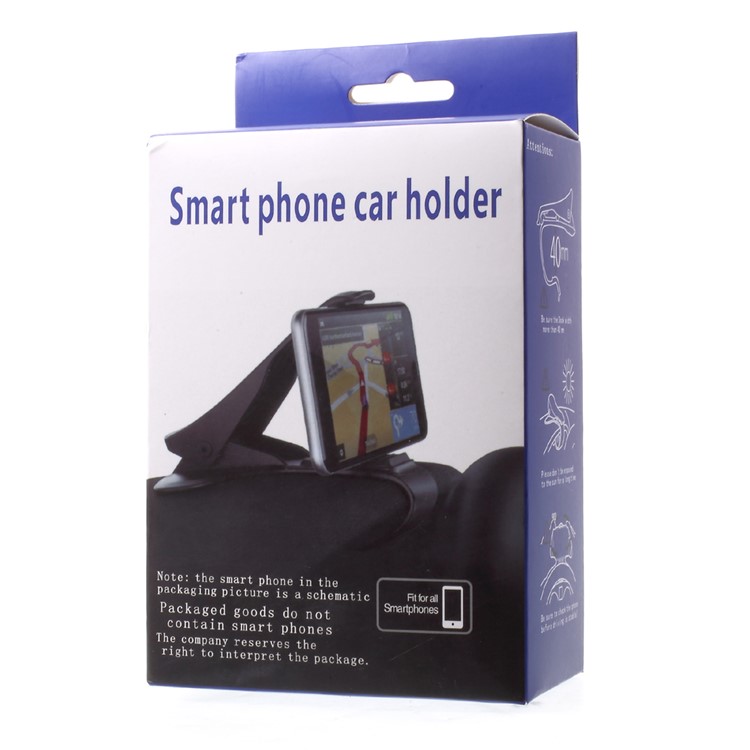 Universal Car Dashboard Flexible Phone Clip Holder Mount for iPhone X/8/8 Plus, Width under 9cm - Black-11