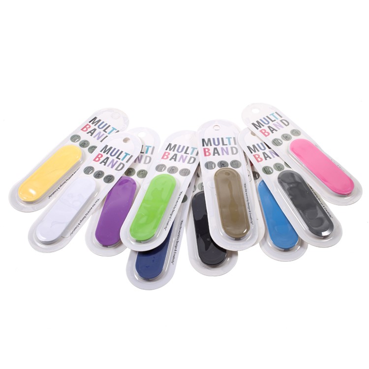 Adjustable Multi Band Phone Finger Grip Holder Kickstand for iPhone Samsung Sony Huawei Etc - Rose-7