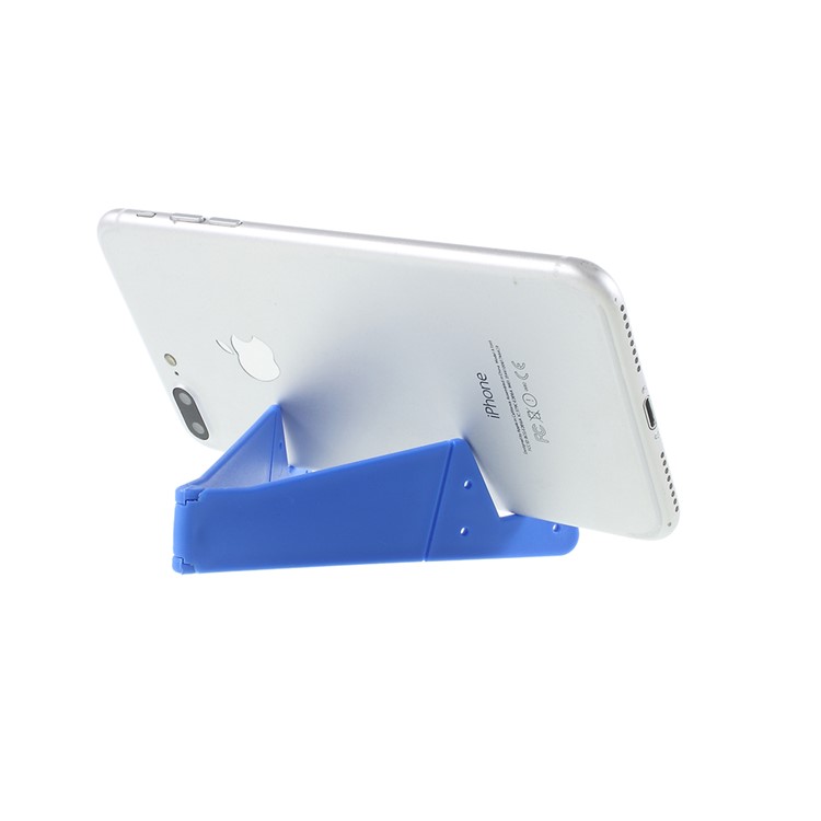 Universal Folding V Shape Mobile Phone Stand Desktop Mount for iPhone Samsung Sony Huawei Etc - Blue-5