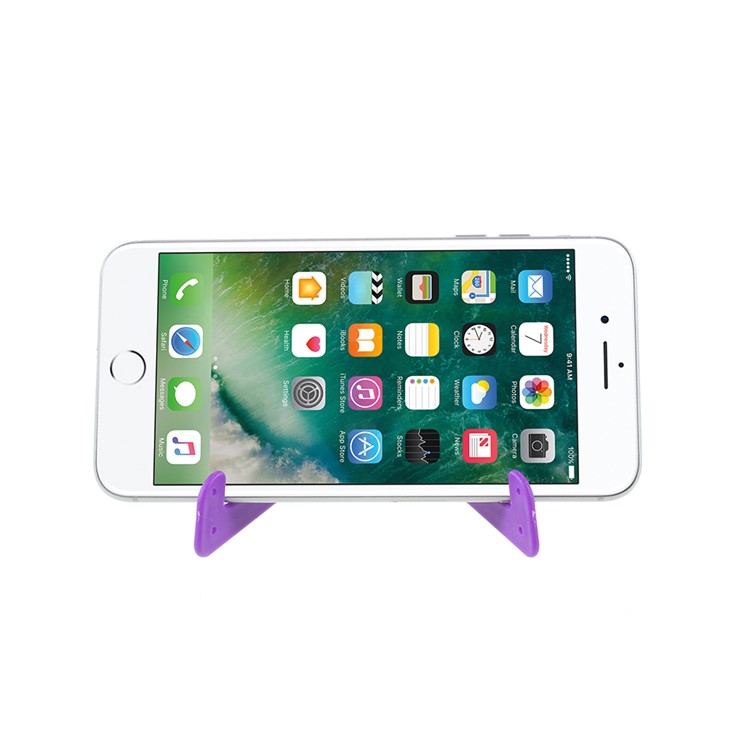 Universal V Shape Phone Stander Cradle Holder Desktop Mount for iPhone Samsung Sony Huawei Etc - Purple-3