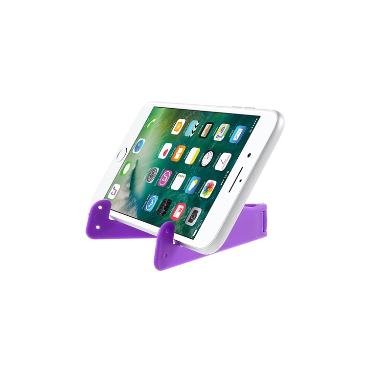 Universal V Shape Phone Stander Cradle Holder Desktop Mount for iPhone Samsung Sony Huawei Etc - Purple-4