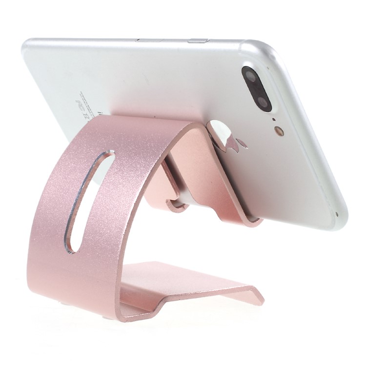 Universal Aluminum Alloy Mobile Phone Bracket Desktop Stand for iPhone Samsung Huawei - Rose Gold Color-6