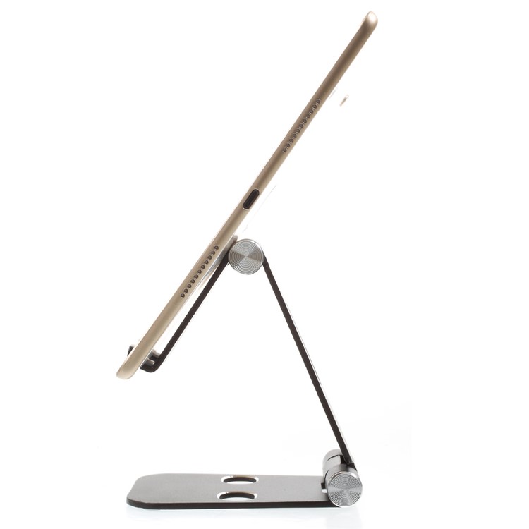 Foldable Aluminium Alloy Desktop Holder Stand for iPhone X, iPad 9.7 (2017) etc. - Black-3