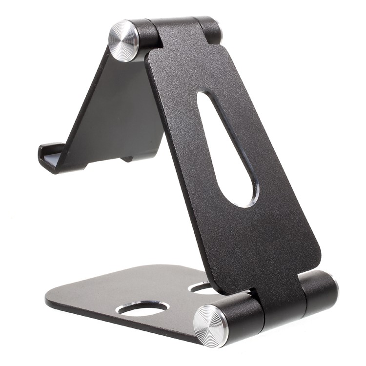 Foldable Aluminium Alloy Desktop Holder Stand for iPhone X, iPad 9.7 (2017) etc. - Black-7
