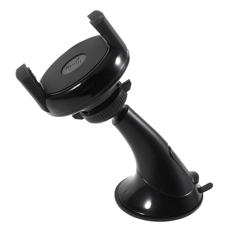 Qi Wireless Charger with Suction Cup Car Mount Holder for iPhone 8/Samsung Note 8 etc. - Black-2