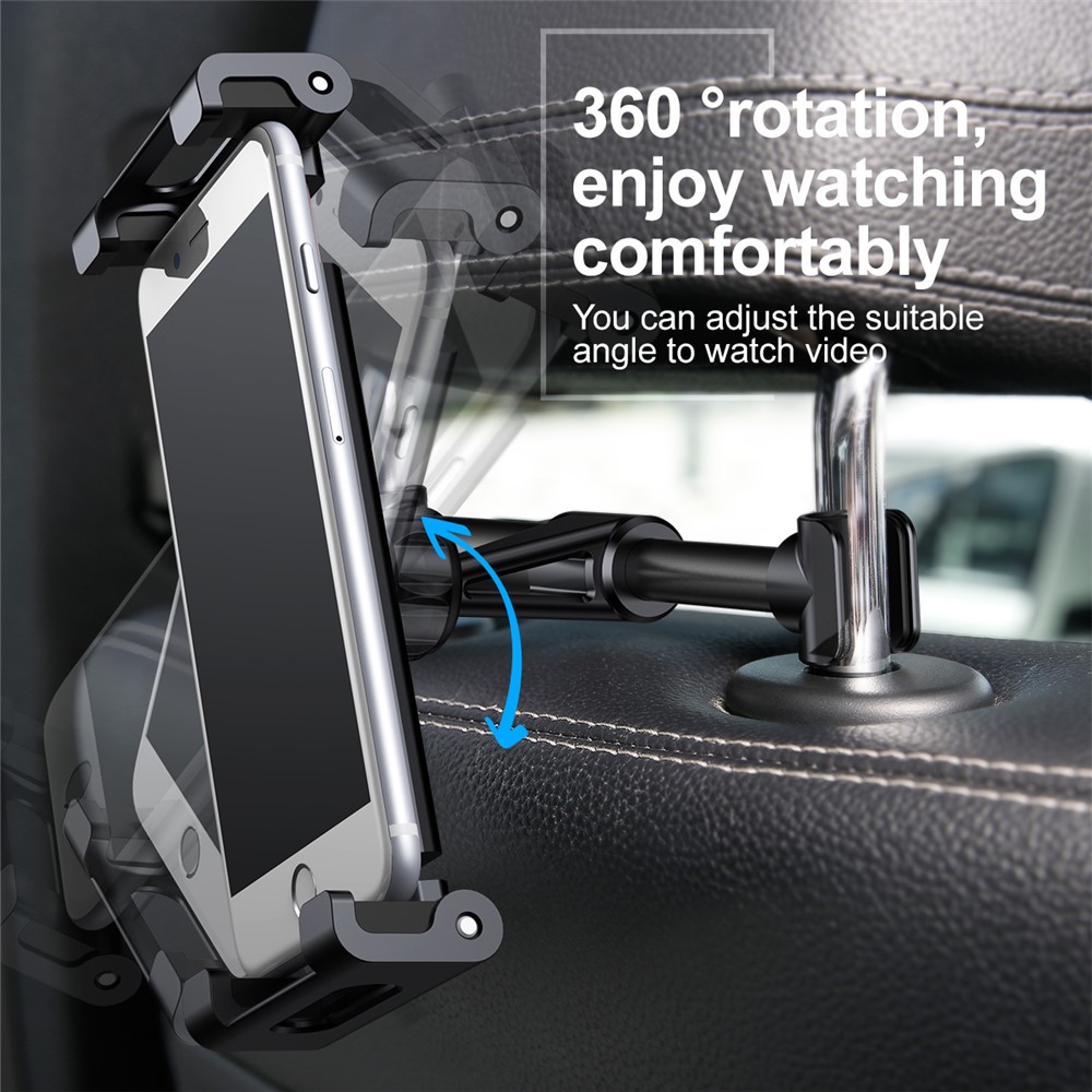 Soporte Del Asiento Trasero Del Coche BASEUS Soporte Del Asiento Trasero De 360 ??grados Para La Tableta Del Teléfono Móvil (4.7-12.9 Pulgadas) - Negro-6