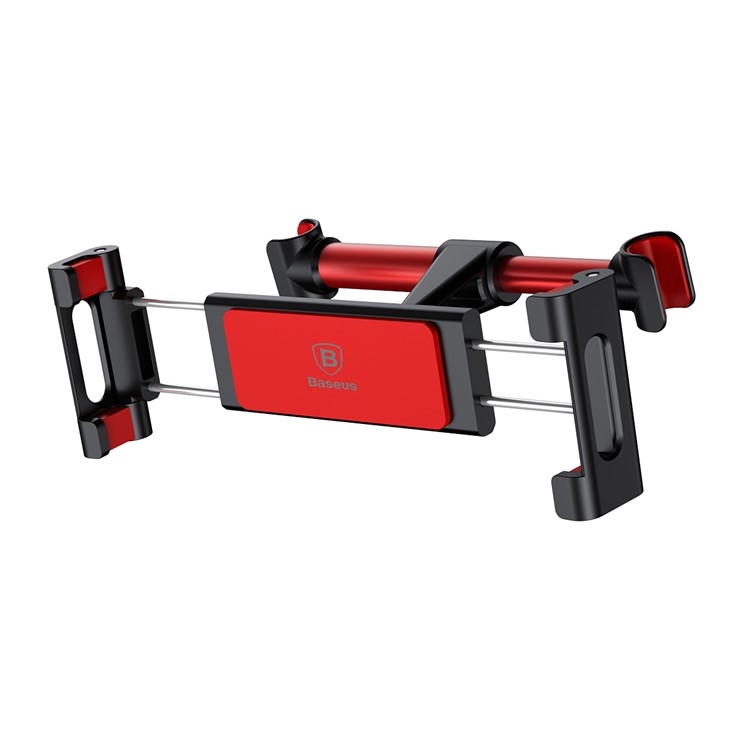 Support de repose-tête réglable BASEUS Support de siège arrière pour voiture pour tablette téléphonique de 4,7 à 12,9 pouces - rouge-1