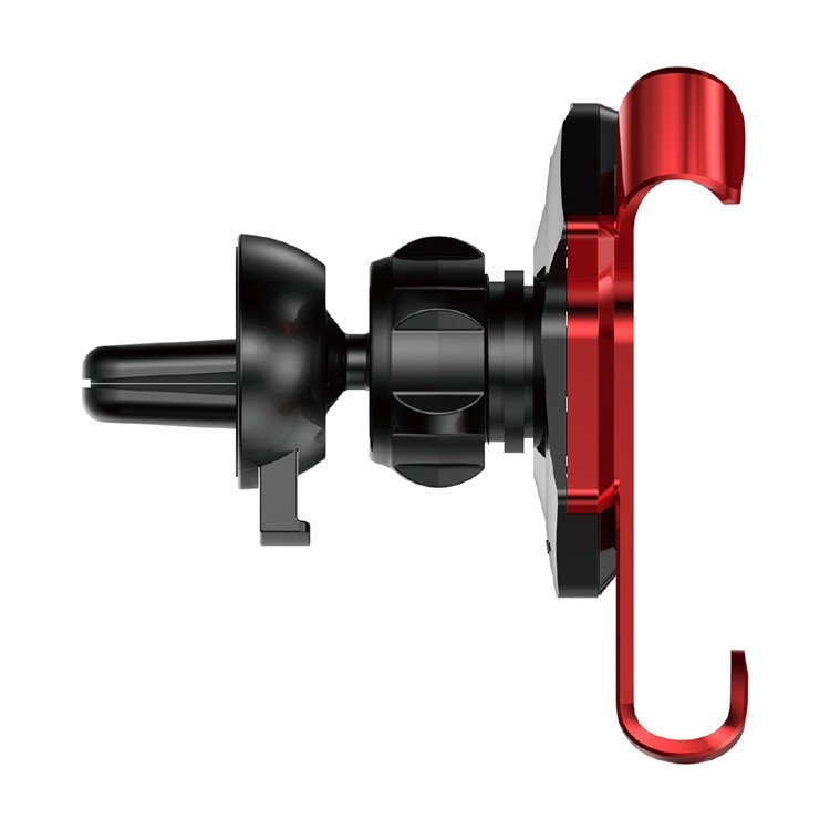 BASEUS X Shaped Rotary Car Air Vent Mount for iPhone Samsung Sony, Clamp Width: 60-86mm - Red-6