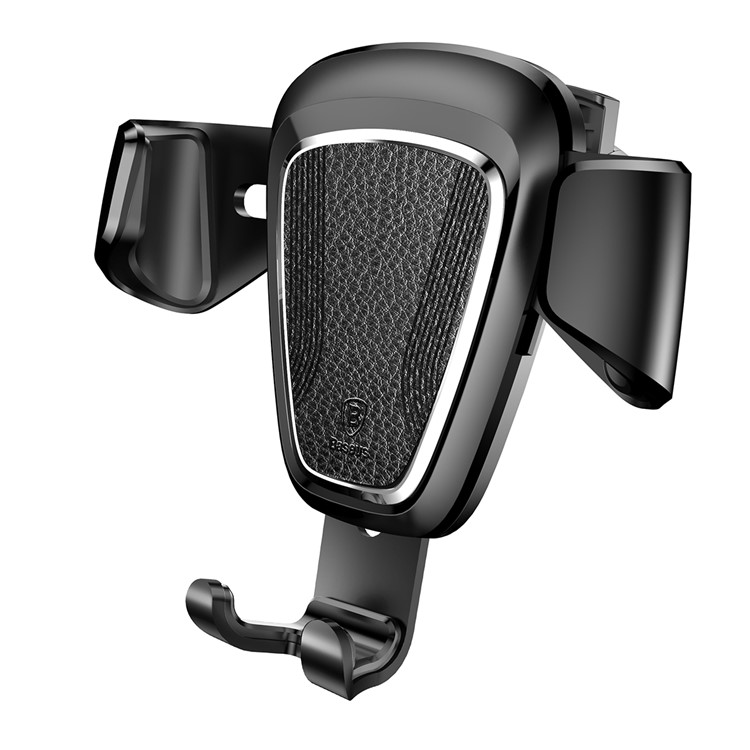 BASEUS Metal Gravity Car Air Vent Mount Holder for iPhone Samsung Huawei etc - Black-2