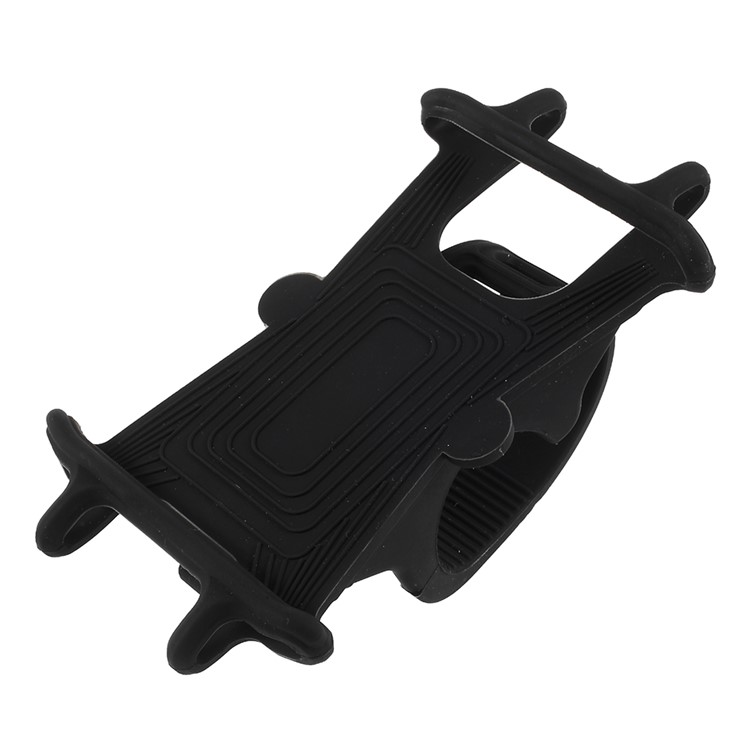 Suporte Flexível Para Telefone Com Guiador De Pára-quedas De Moto De Bicicleta De Silicone Para Telefones De 4-6 Polegadas - Preto-5