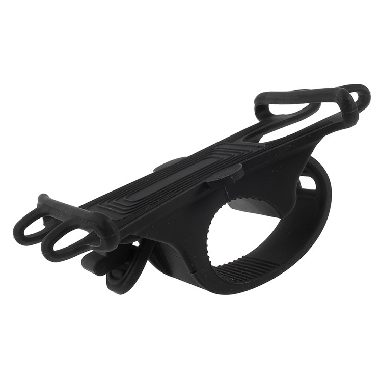 Suporte Flexível Do Telefone Do Guiador Do Guiador Da Motocicleta Da Bicicleta Do Silicone Para Telemóveis De 4-6 Polegadas - Preto-7